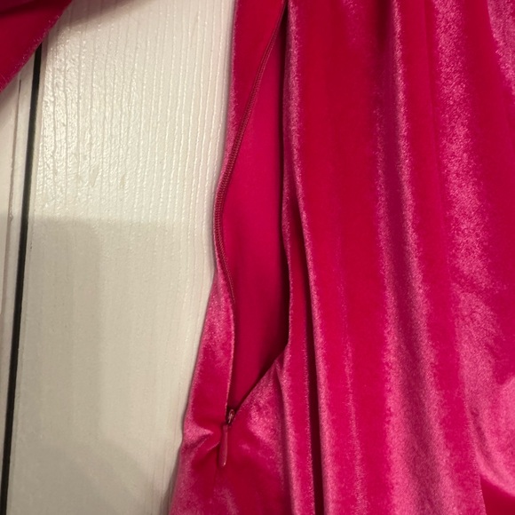 Zara Fuchsia Velvet Drape Bodysuit - Picture 7 of 7